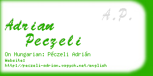 adrian peczeli business card