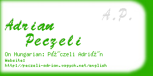 adrian peczeli business card